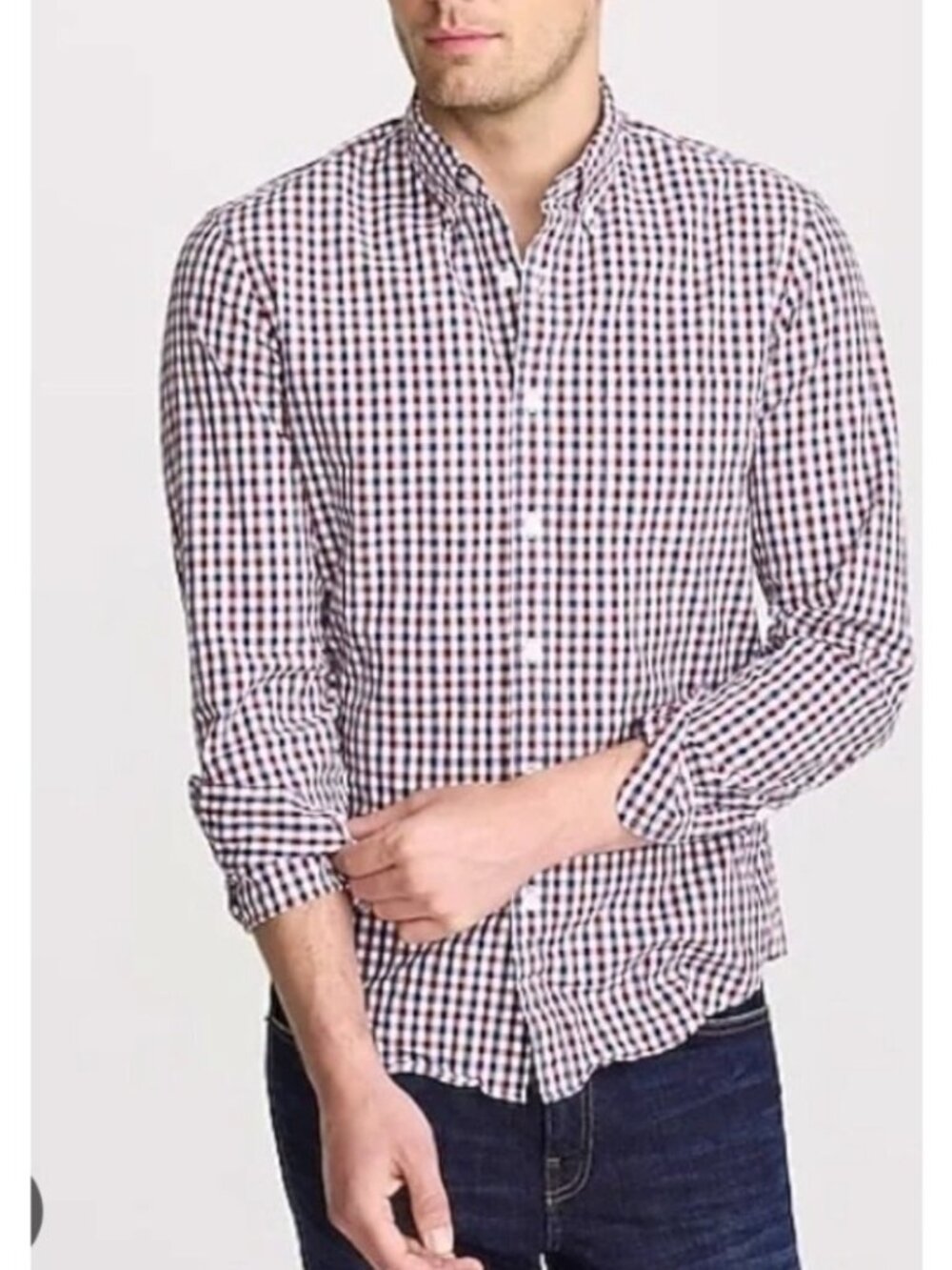 J.Crew Factory Slim Fit Flex Washed Casual Shirt - Plaid Print